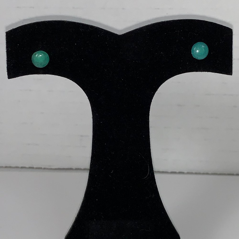 6mm Round Aquamarine Post Earrings